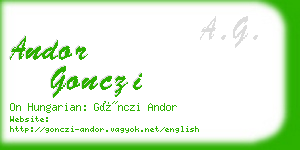 andor gonczi business card